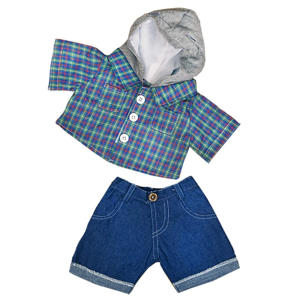 Teddy Mountain Skater Hoodie with Denim Pants 8 inch Plush Outfit 3001 NEW